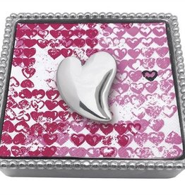 Mariposa Heart Beaded Napkin Box