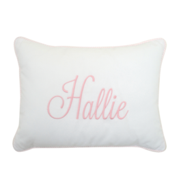 Three Marthas Baby Pillow Pink Stripe xx