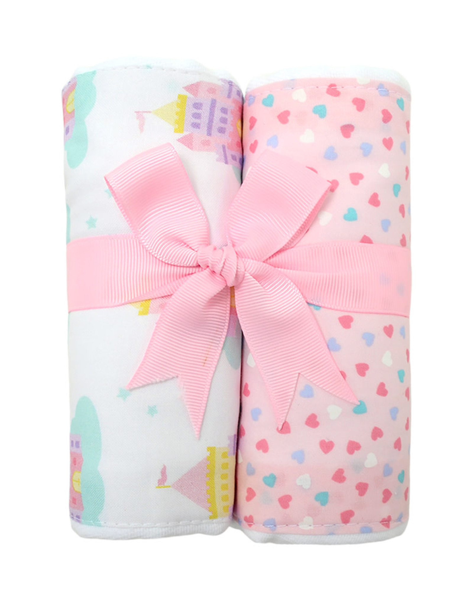 Three Marthas Set of 2 Princess Burp Cloths xx