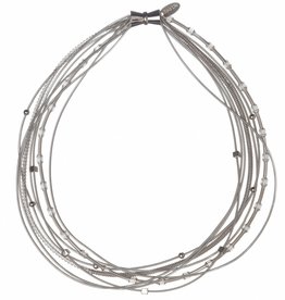 Sea-Lily Multi-strand Short Necklace silver