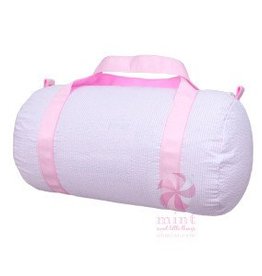 Mint Oh Mint Medium Duffle Pink Seersucker