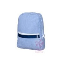Mint Small Backpack Navy Seersucker