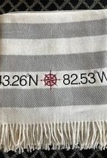 A Soft Idea Candy Stripe Throw Grey