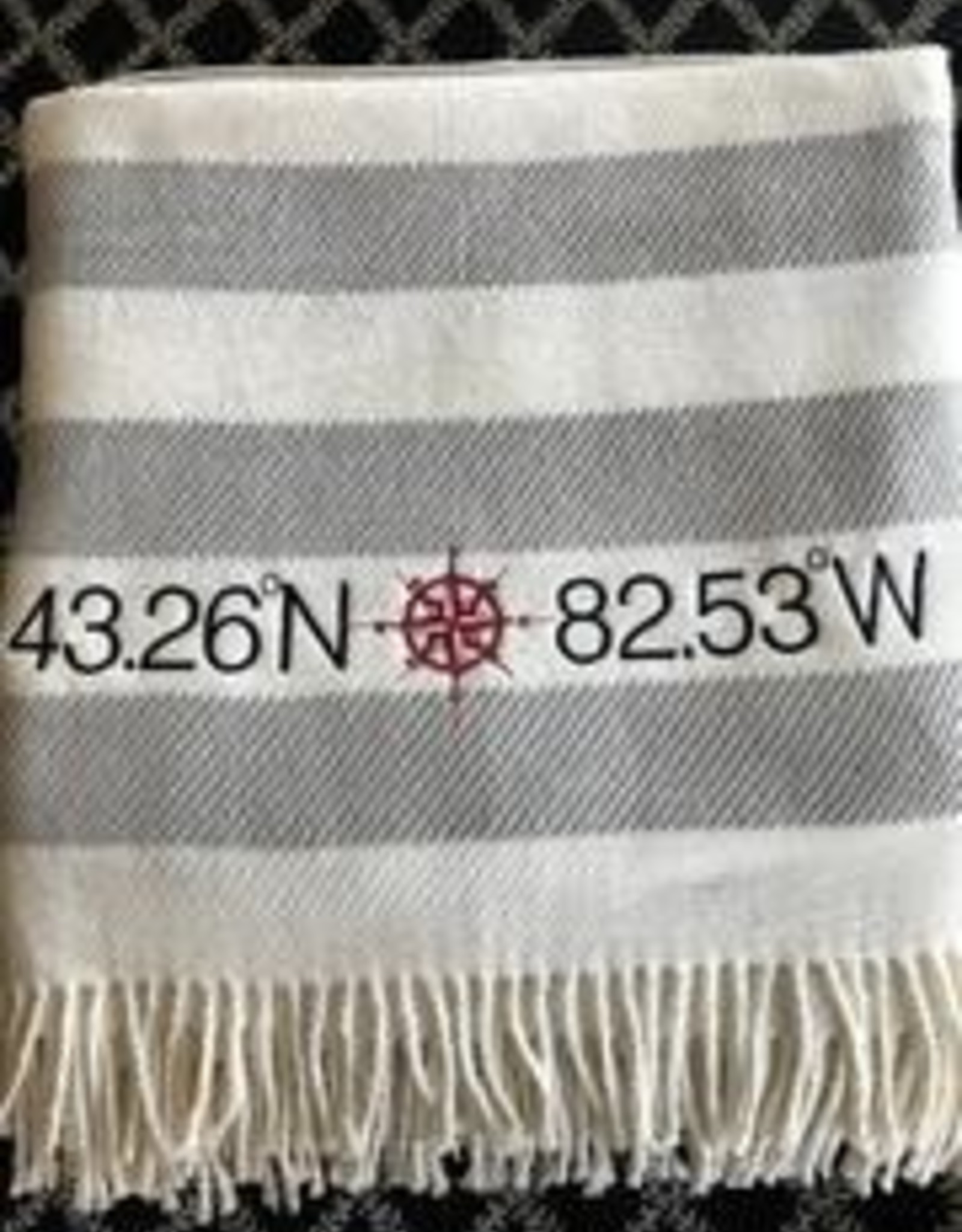 A Soft Idea Candy Stripe Throw Grey