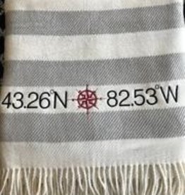 A Soft Idea Candy Stripe Throw Grey