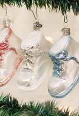 Old World Christmas White Baby Shoe Ornament
