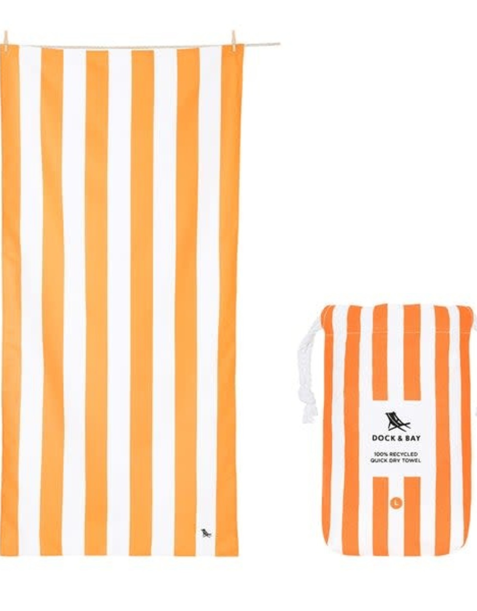 Dock & Bay Quick Dry Cabana Towel Orange