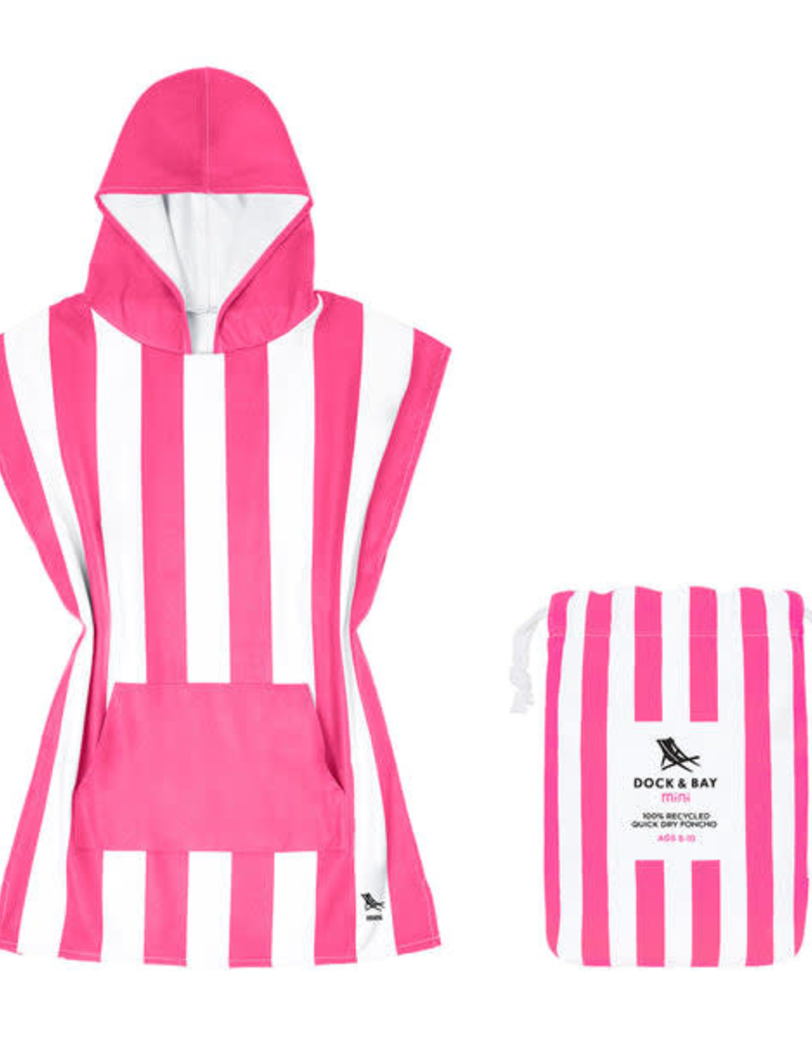 Dock & Bay Quick Dry Hooded Towel Hot Pink