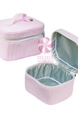 Oh Mint Pink Seersucker Train Case