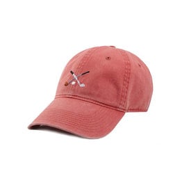 Smather's & Branson Hat Crossed Clubs Nantucket Red