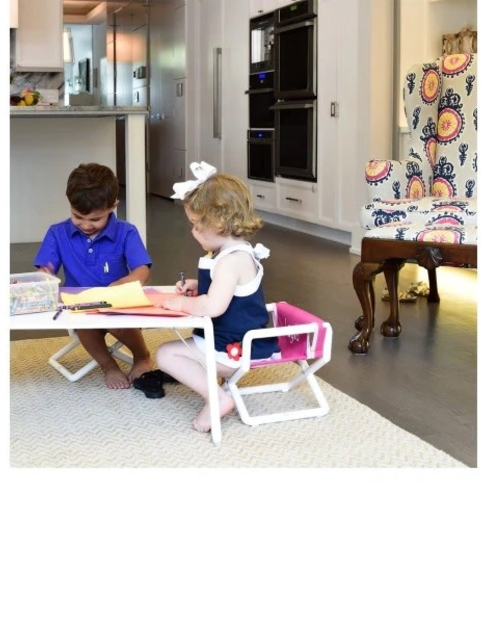 Hoohobbers Hoohobber White Jr Director Chair Hot Pink