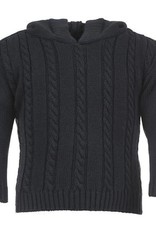 Carriage Boutique Cable Hooded Sweater Navy xx