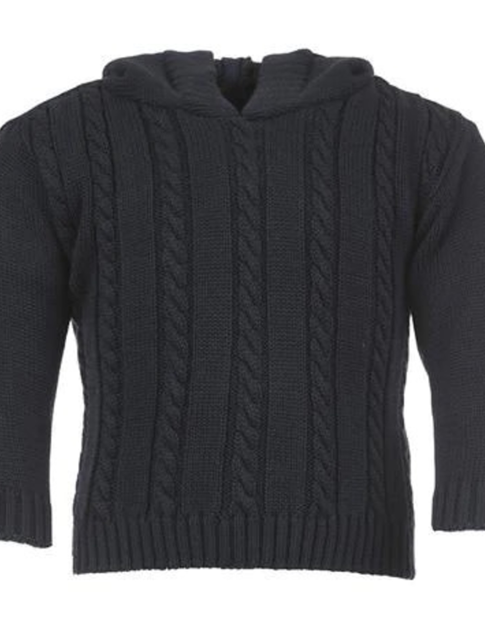 Carriage Boutique Cable Hooded Sweater Navy xx