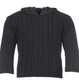 Carriage Boutique Cable Hooded Sweater Navy xx