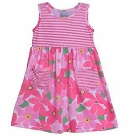 Flap Happy SPF 50 Wild Hibiscus Dahlia Sleeveless Dress