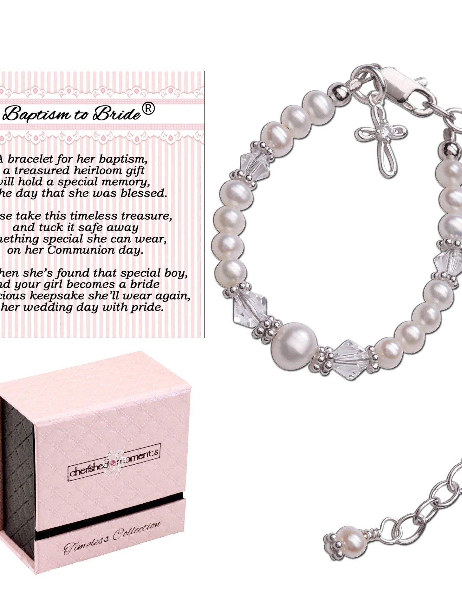 Cherished Moments Baptism to Bride Cross Bracelet