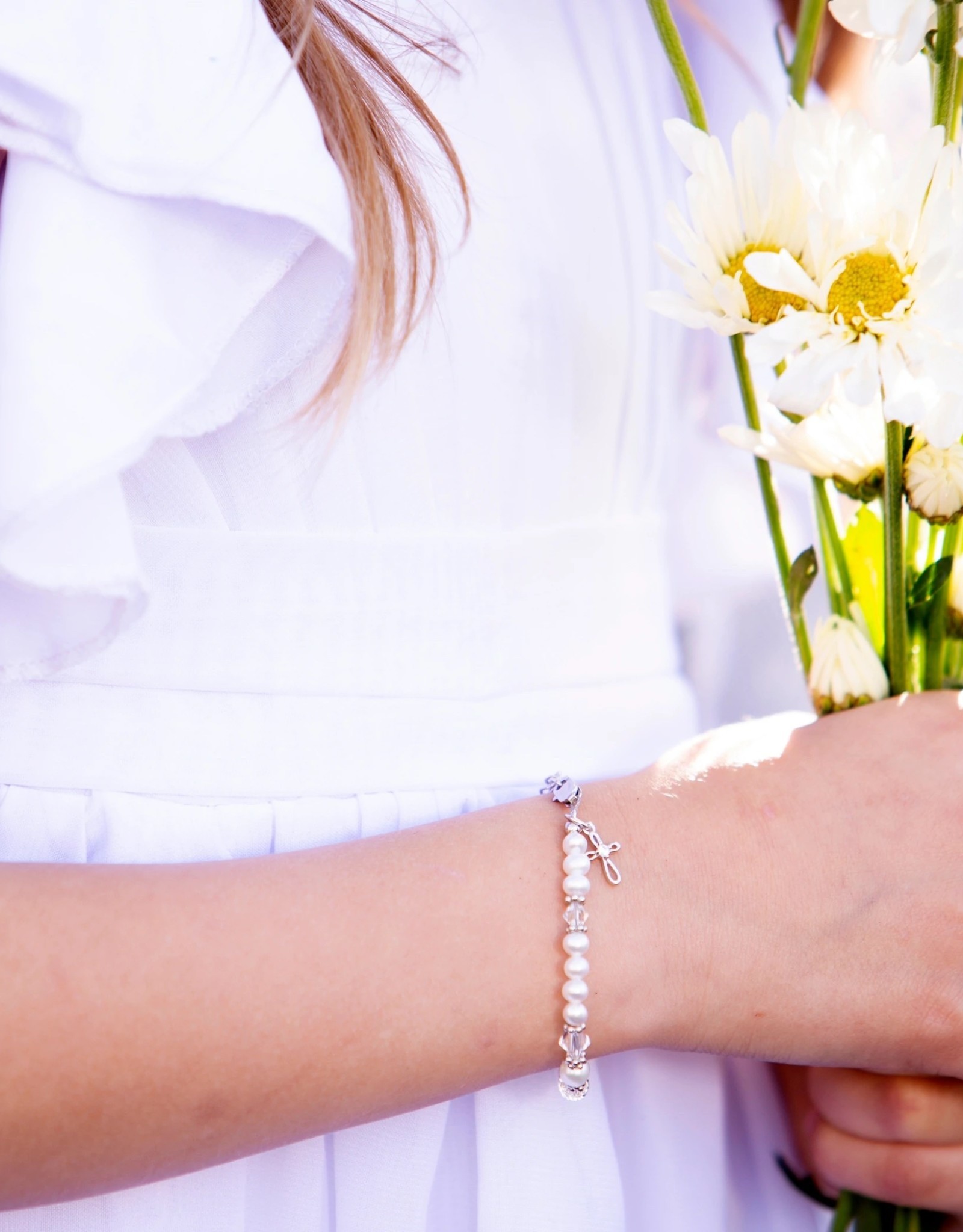 Cherished Moments Baptism to Bride Cross Bracelet