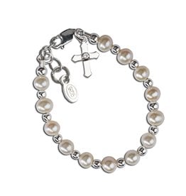 Kaitlyn Sterling Cross Bracelet 6-12yr