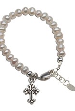 Olivia Silver Cross Bracelet Large 6-12 year