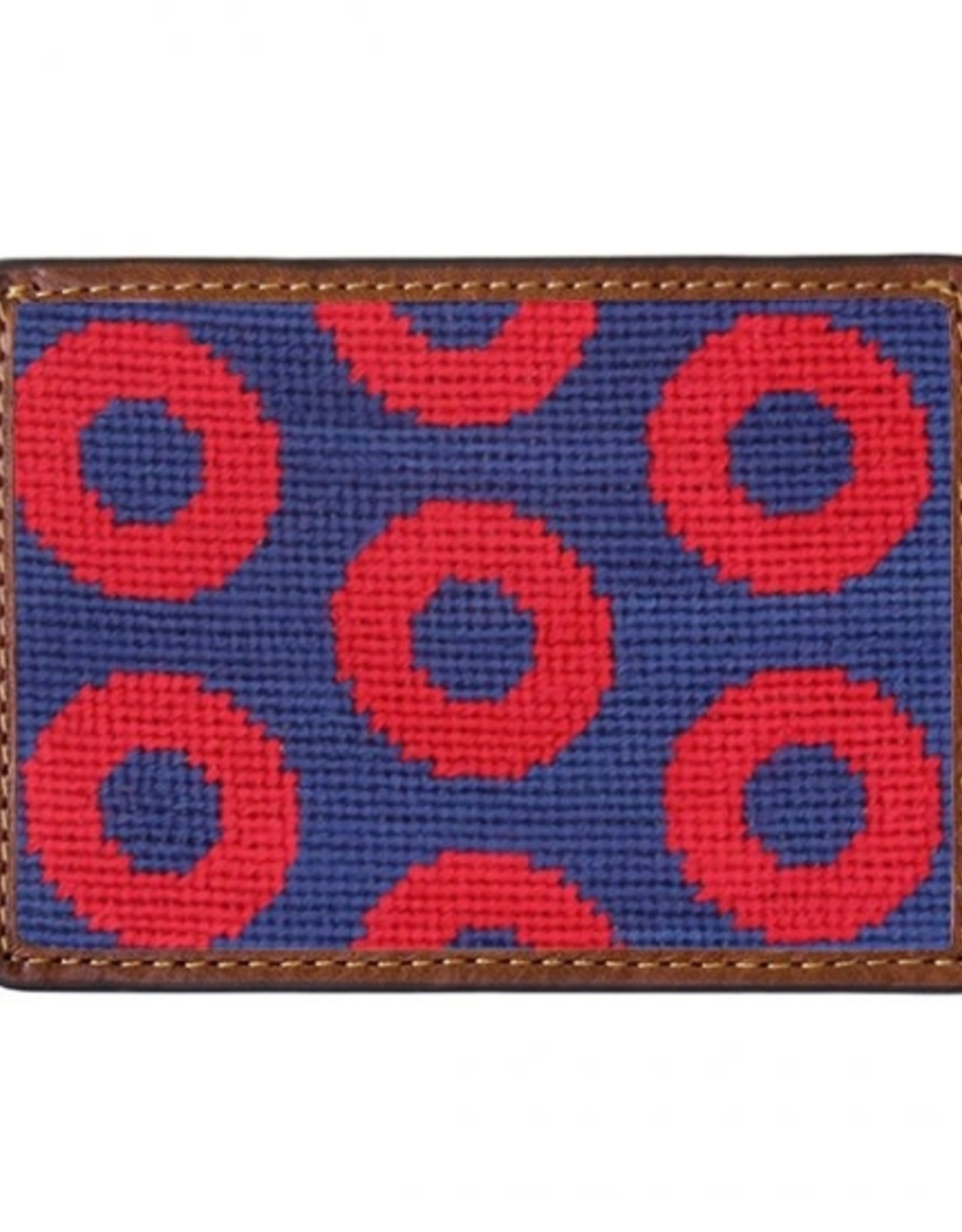 Smather's & Branson Card Wallet Donut red Navy