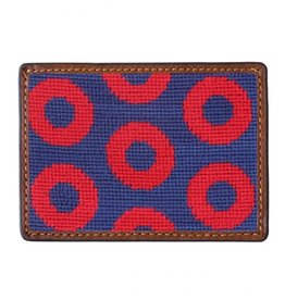 Smather's & Branson Card Wallet Donut red Navy