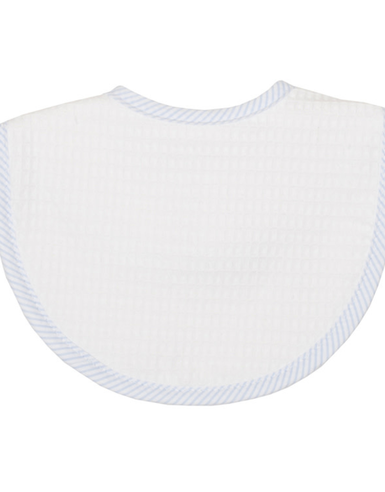 Three Marthas Basic Bib Blue Seersucker