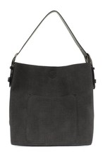 Joy Susan Black Linen Hadley Hobo