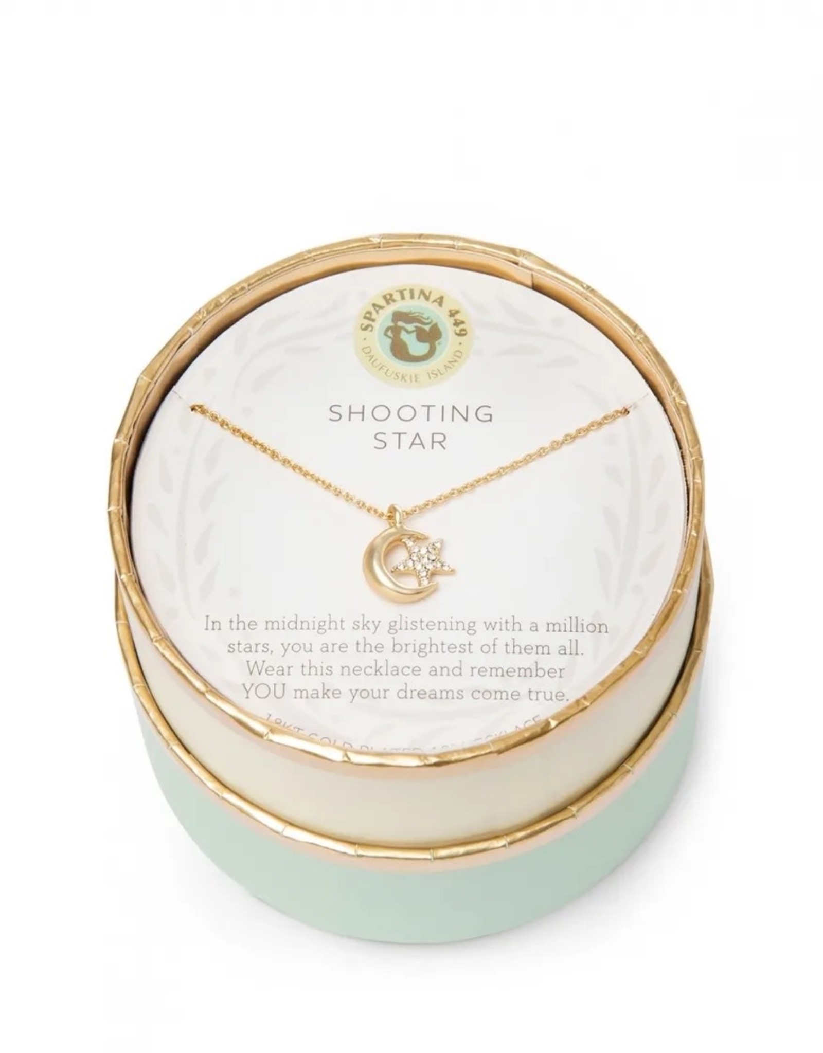 Spartina Shooting Star/Moon Gold Necklace
