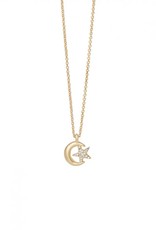 Spartina Shooting Star/Moon Gold Necklace
