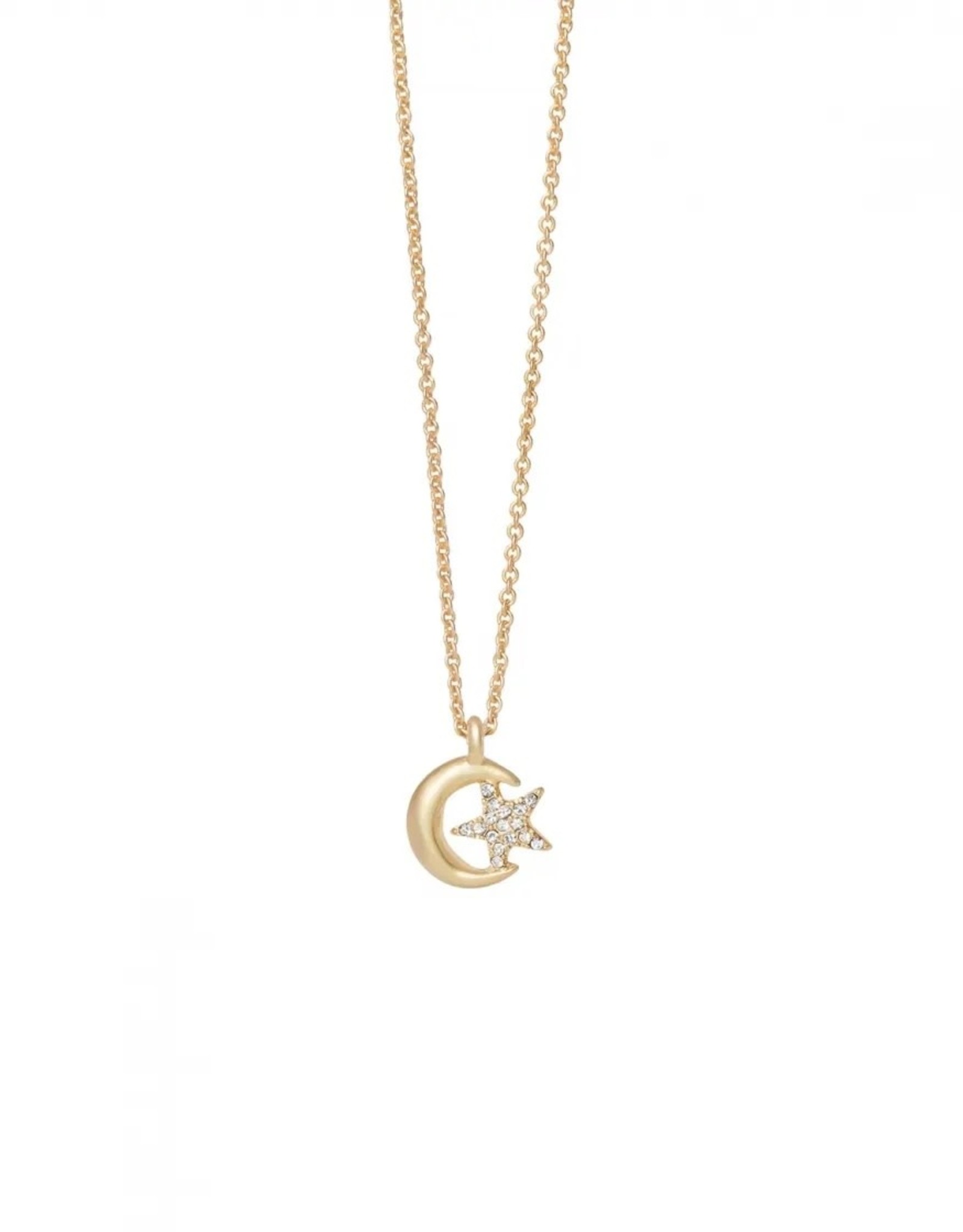Spartina Shooting Star/Moon Gold Necklace