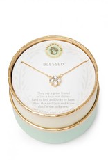 Spartina Crystal Clover Blessed Gold Necklace