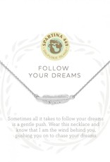 Spartina Follow Your Dream Feather Necklace Silver