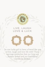 Spartina Live Laugh Luck Quarterfoil Gold Earrings Spartina Live Laugh Luck Quarterfoil Gold Earrings