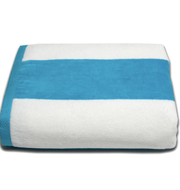Beach Towel Aqua Stripe
