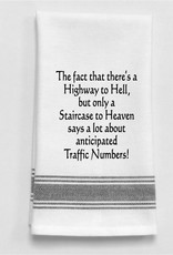 Wild Hare Designs Towel  Highway to Hell...