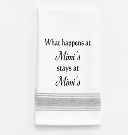 Wild Hare Designs Towel  what Happens at Mimi's