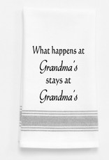 Wild Hare Designs Towel  what Happens at Grandmas...