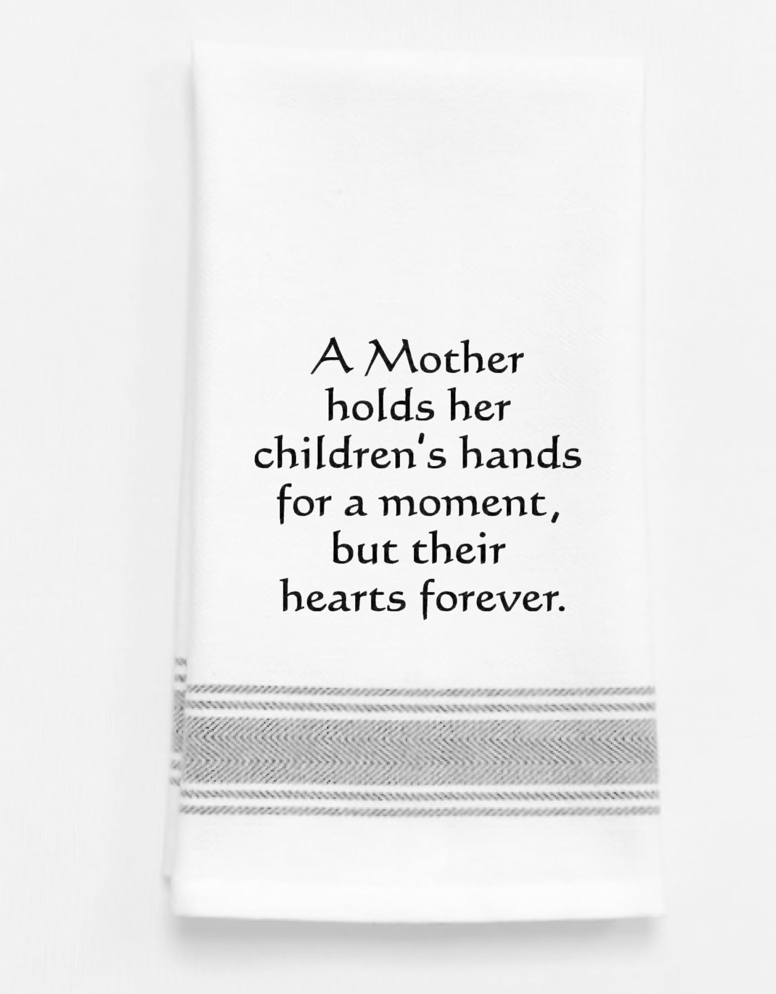 Wild Hare Designs Towel A mother holds her children's hands for a moment...