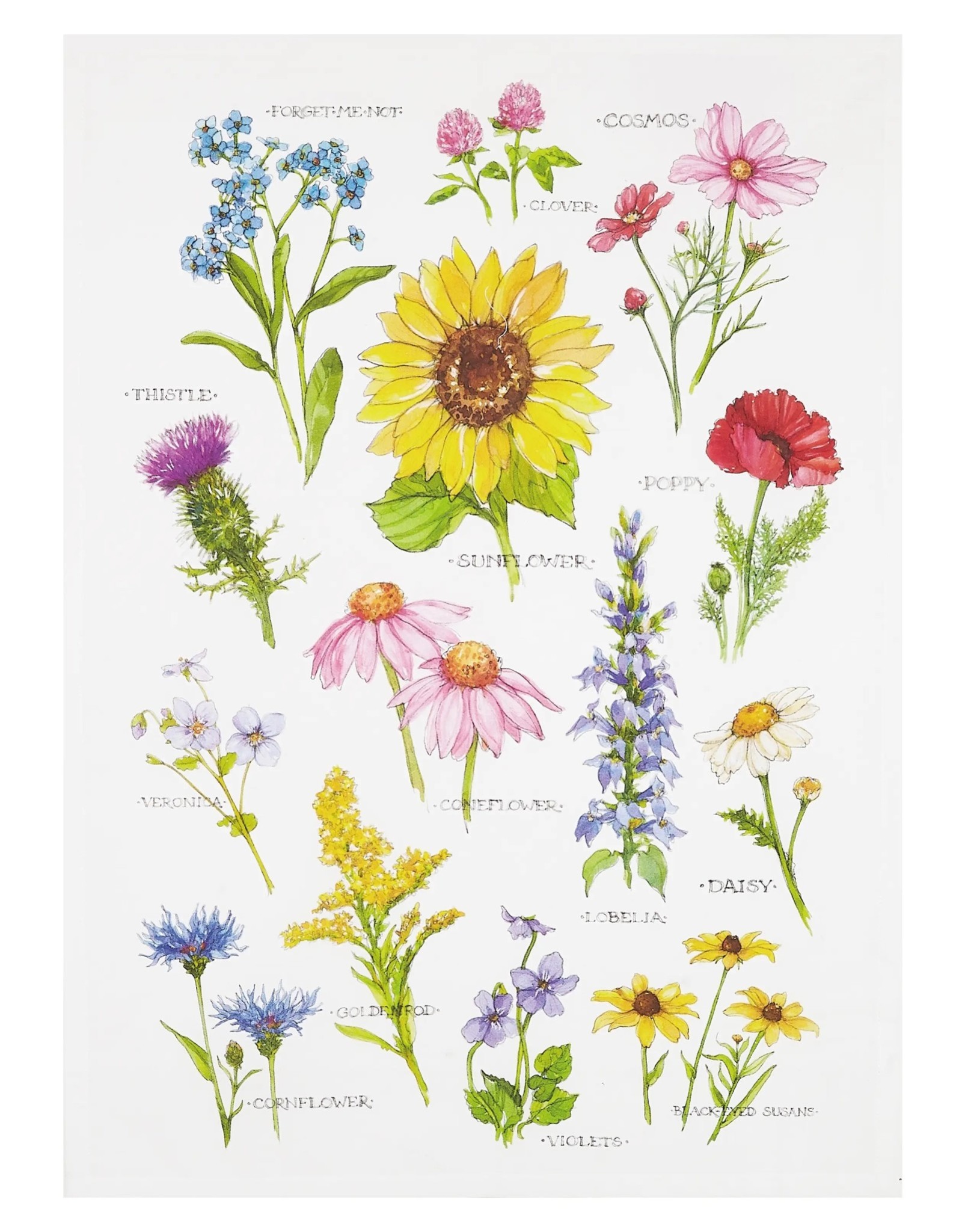 Field Guide Wildflower Towel