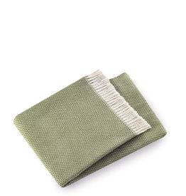 A Soft Idea Olive Green Grain of Rice Cotton Throw