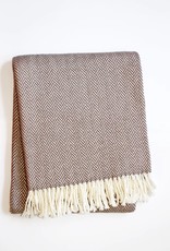 A Soft Idea Herringbone Plush Throw Cinnamon
