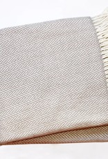 A Soft Idea Herringbone Plush Throw Grey