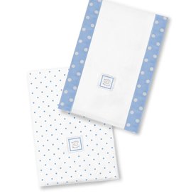 Swaddle Designs Baby Burpies Polka dots Blue