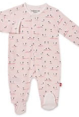 Magnificent Baby Baa Baa Baby Pink Modal Magnetic Footie