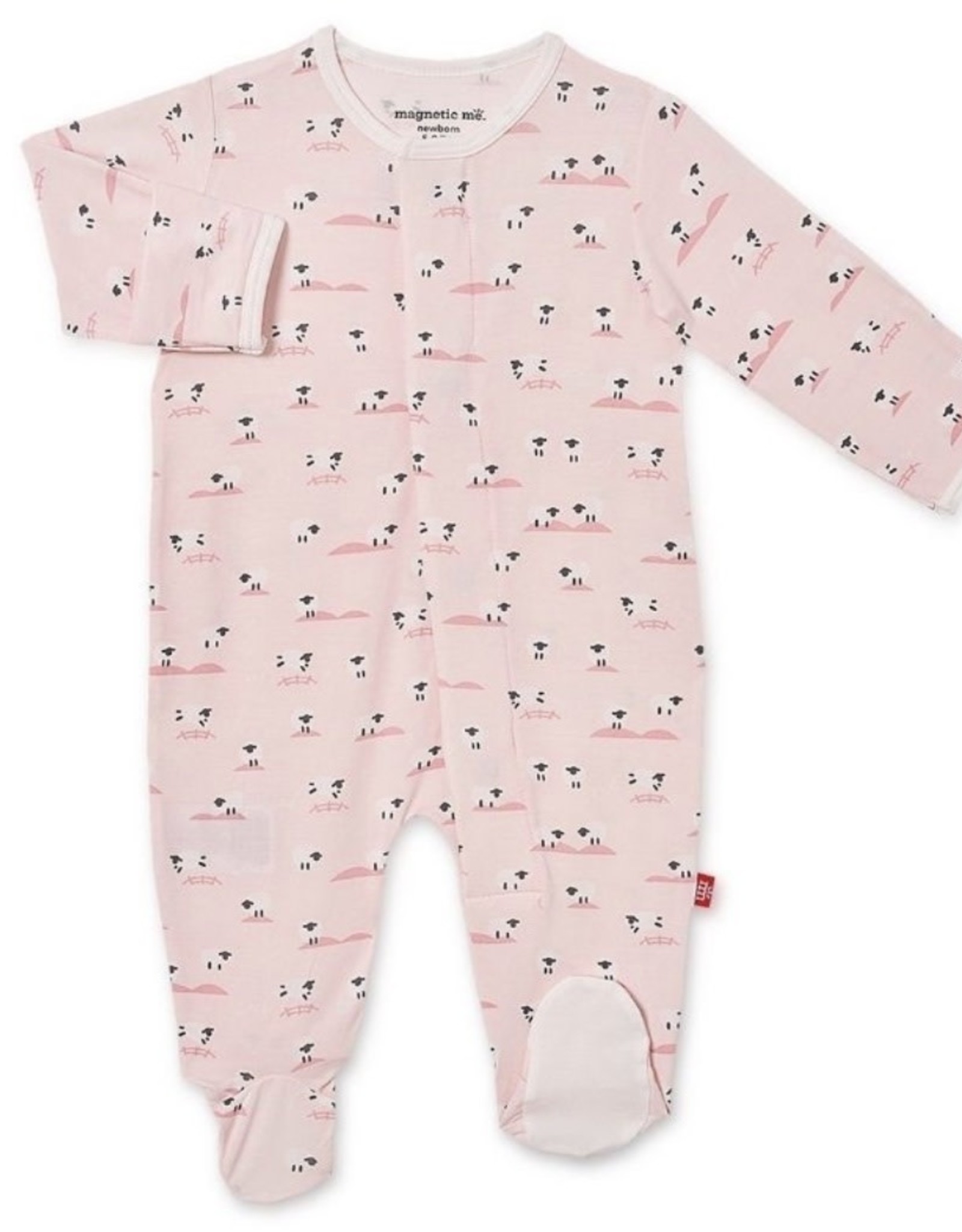 Magnificent Baby Baa Baa Baby Pink Modal Magnetic Footie