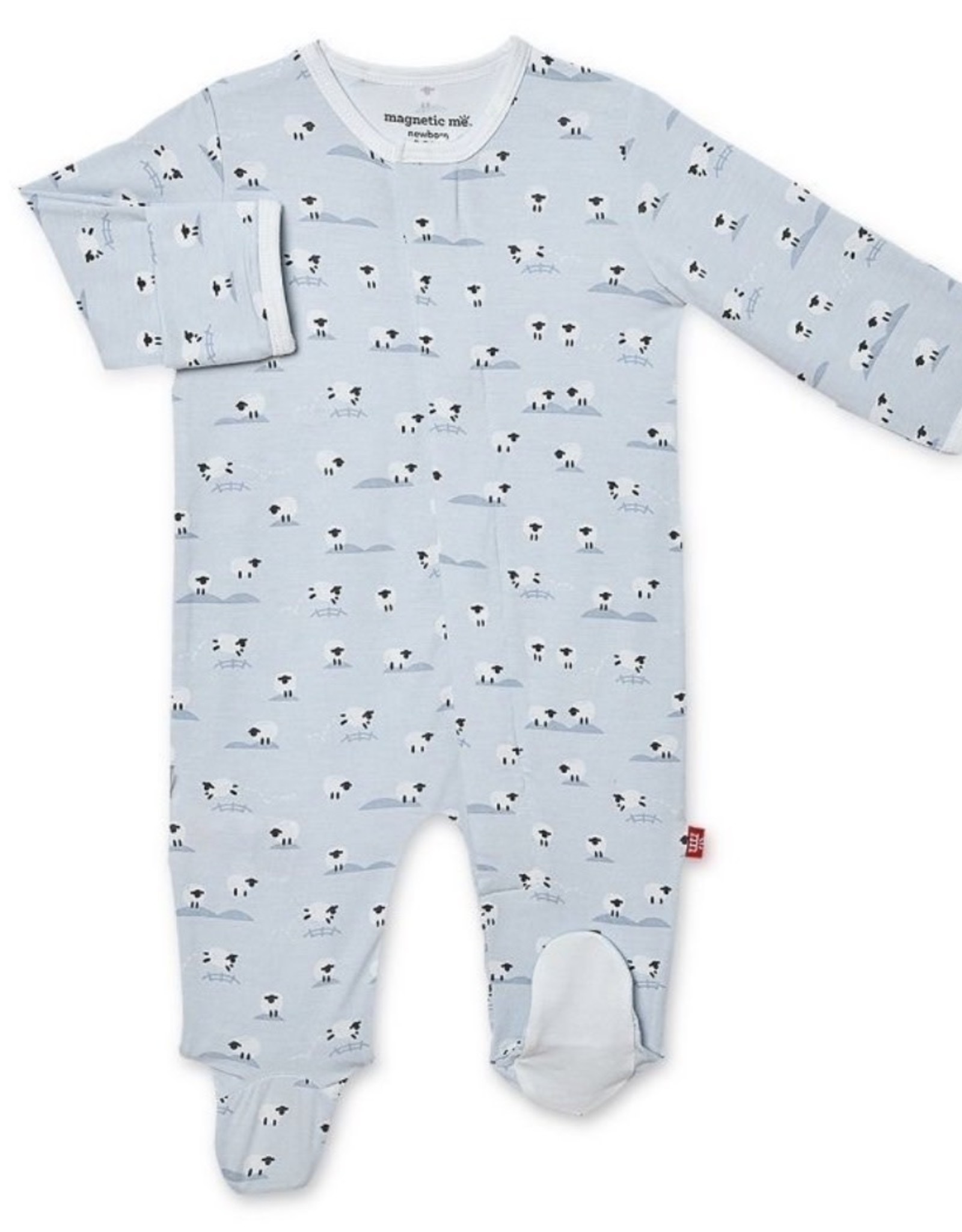 Magnificent Baby Baa Baa Baby Blue Modal Magnetic Footie