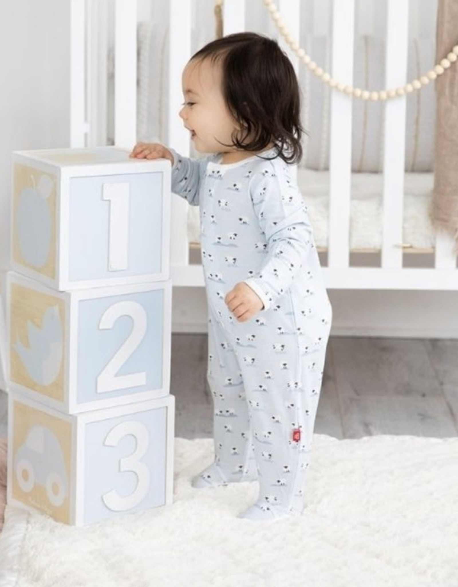 Magnetic Me Baa Baa Baby Blue Modal Magnetic Footie