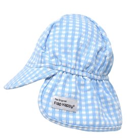 Flap Happy Swim Flap Hat Blue Gingham