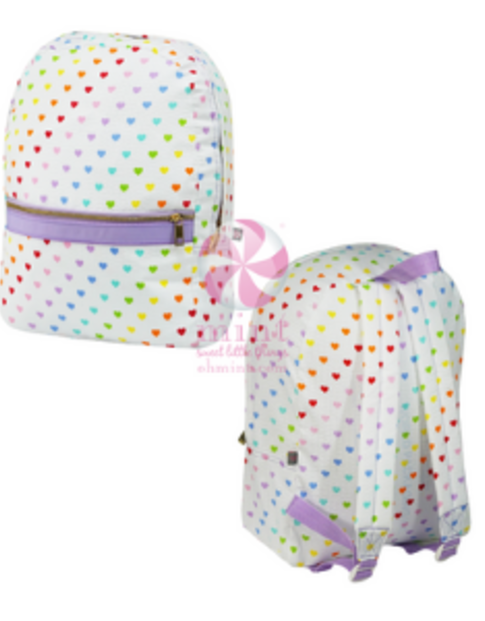 Mint Medium Backpack Tiny Hearts