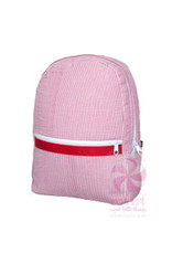 Mint Small Backpack Red Seersucker